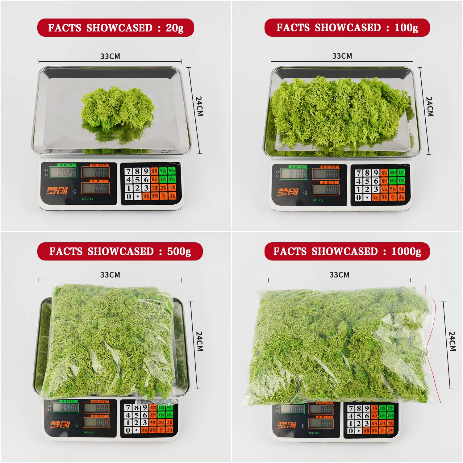 20-200g Artificial Green Plant - đánh giá và giá Sphagnum Moss Dry